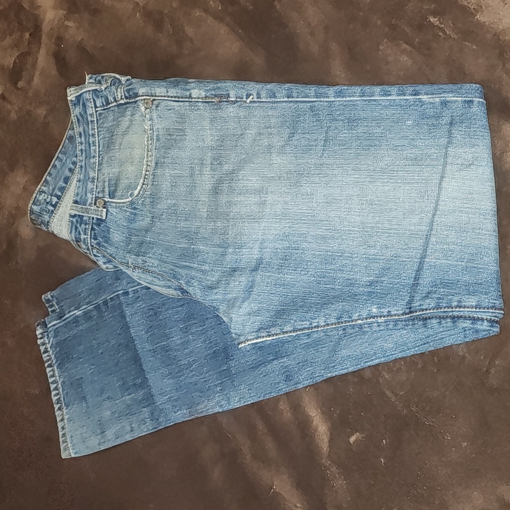 Vintage Silvertab Distressed Mens Blue Jeans